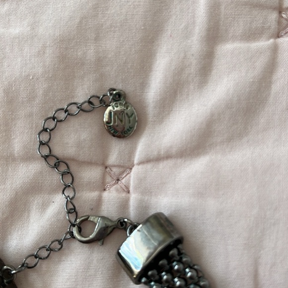 Jones New York necklace and earrings combo. Silver/pewter in color. Worn once! - Picture 4 of 5